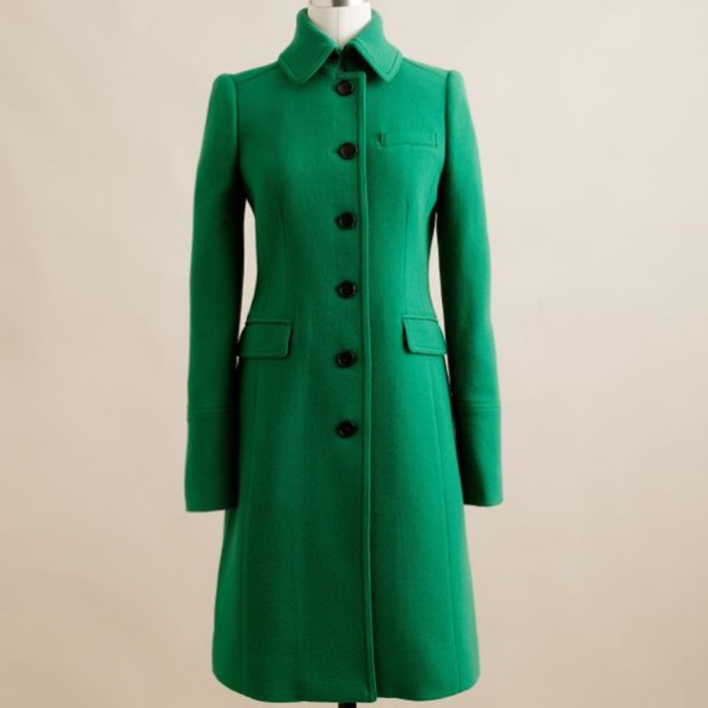 EUC J.Crew Double Cloth Metro Coat 8